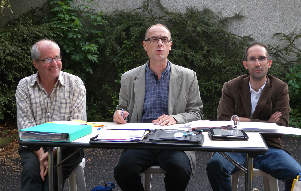 Le bureau du club : Patrice Vervoort (Secrétaire), Jean-Luc Welte (Président), Guillaume Brabant (Trésorier)