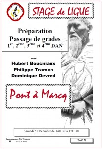 stage de ligue de préparation aux grades Dan 1,2,3 et 4 6 décembre 2014