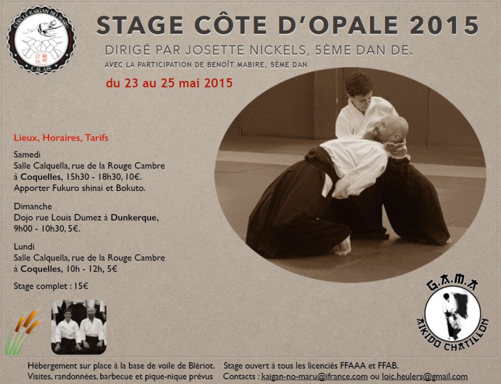 Affiche du srage de Josette Nickels 23 au 25 mai 2015 Côte d'Opale 