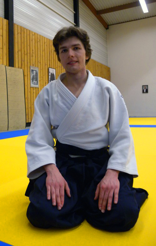 Julien Mathieu lors du passage du grade de 1er Dan en janvier 2014