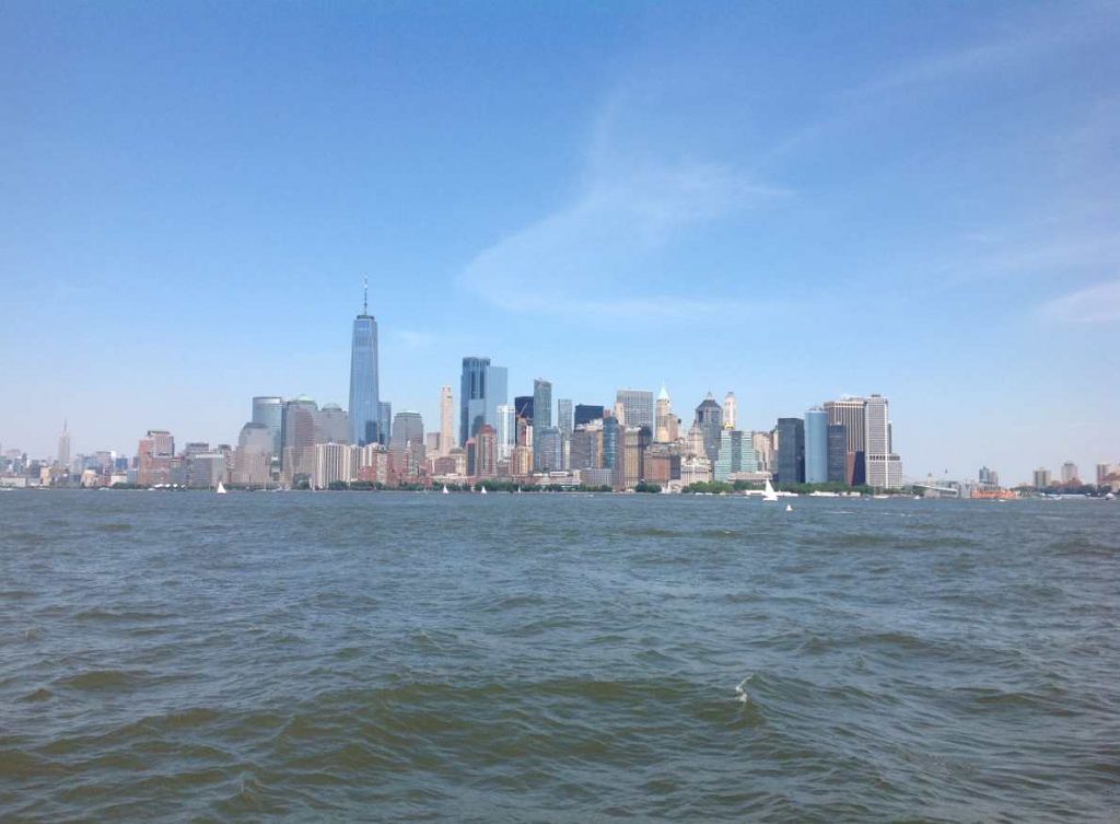 vue de Manhattan depuis le bateau.
